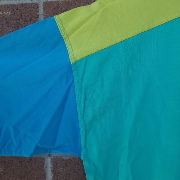 Vintage - Bugle Boy Co. - Colourblock Button Collar T-Shirt - Size M - Picture 4 of 8